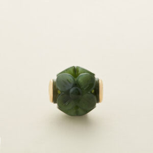 「 18K金和田碧玉玲珑珠项链 」